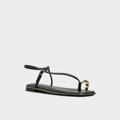 Black Jomalina Black Women's Flats - Strappy flat sandal | Aldo