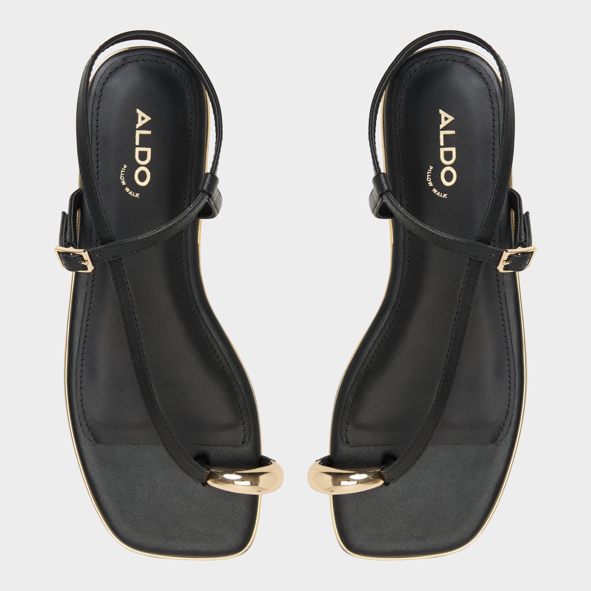 Black Jomalina Black Women's Flats - Strappy flat sandal | Aldo