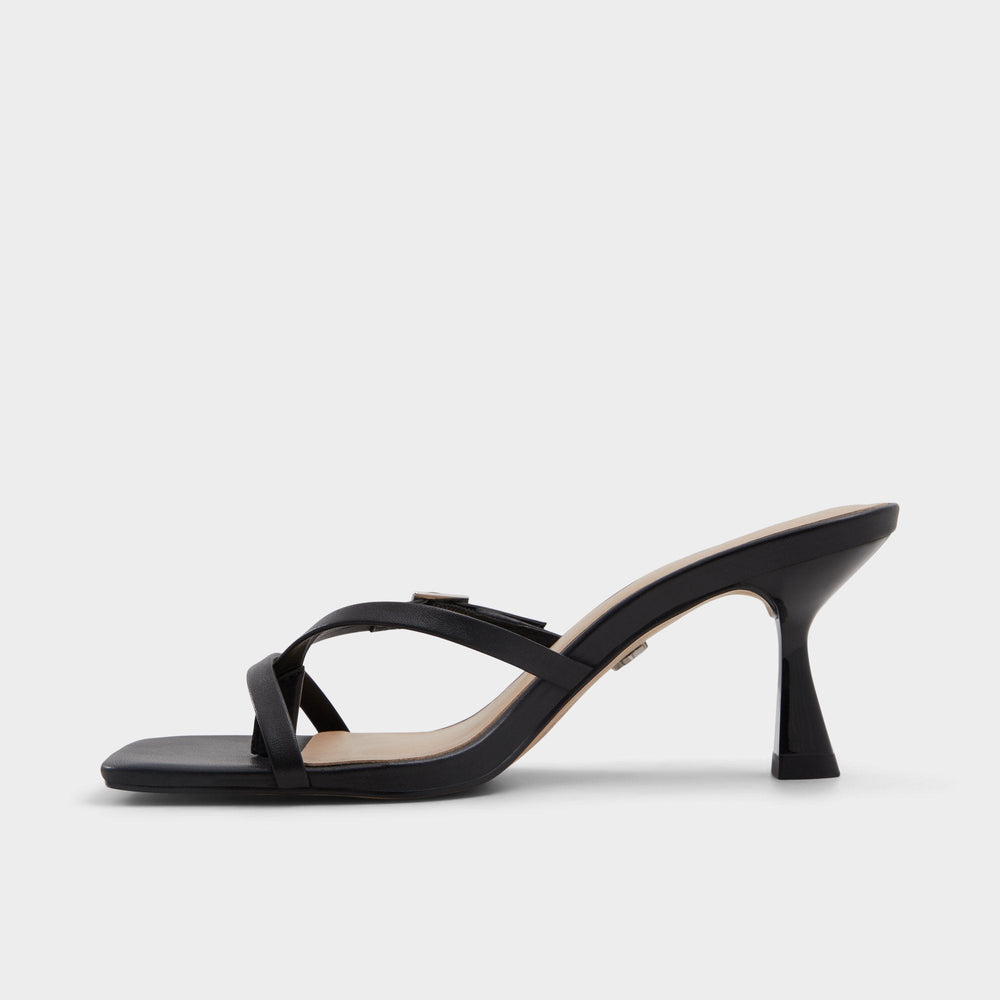 Black Gannever Black Women's Thong Sandals - Heeled flip flop, Stiletto heel | Aldo