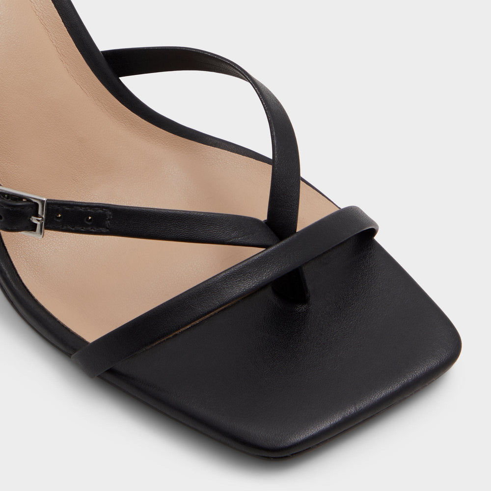 Black Gannever Black Women's Thong Sandals - Heeled flip flop, Stiletto heel | Aldo