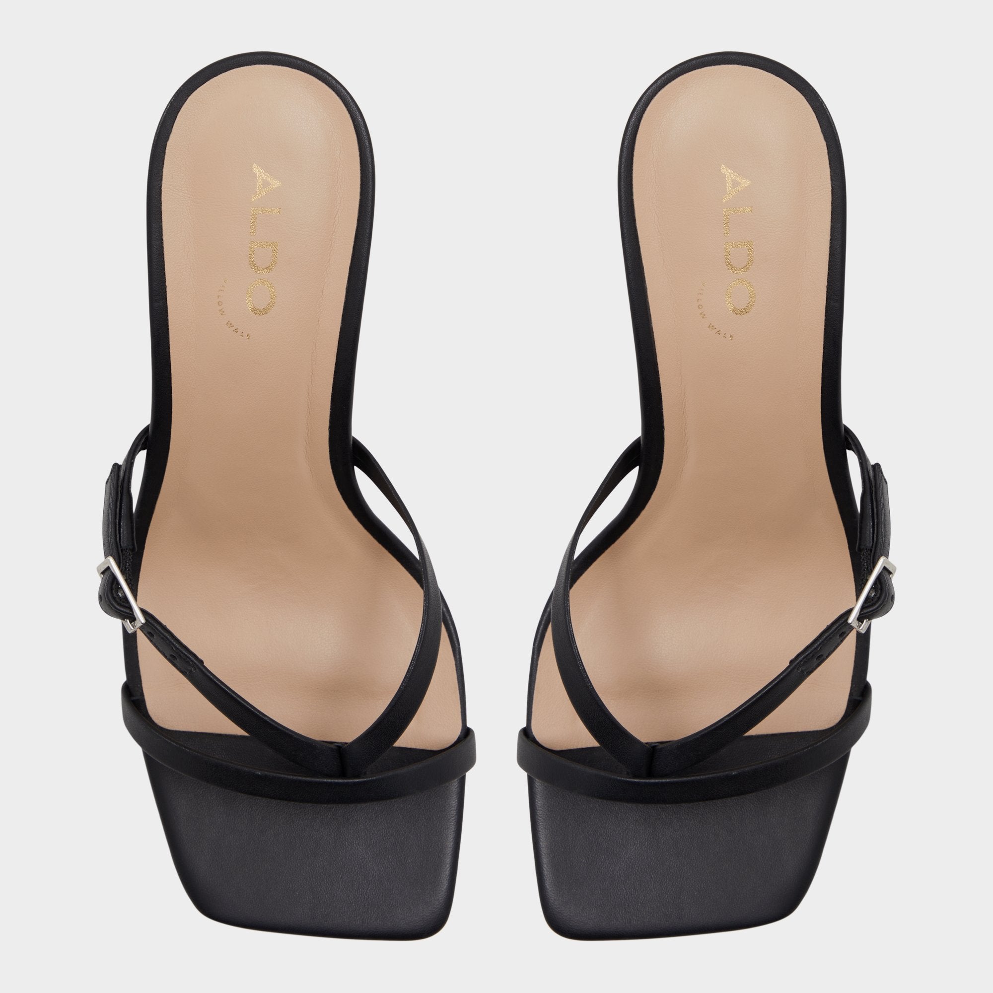 Black Gannever Black Women's Thong Sandals - Heeled flip flop, Stiletto heel | Aldo