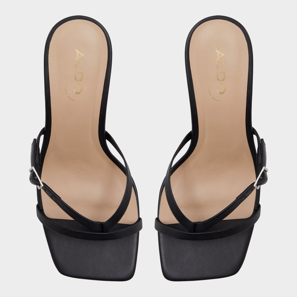 Black Gannever Black Women's Thong Sandals - Heeled flip flop, Stiletto heel | Aldo
