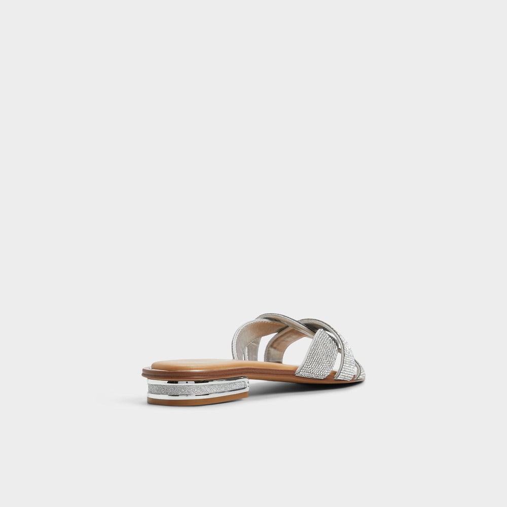 Silver Ormeley Silver Women's Iridescent metallics - Slide sandal | Aldo