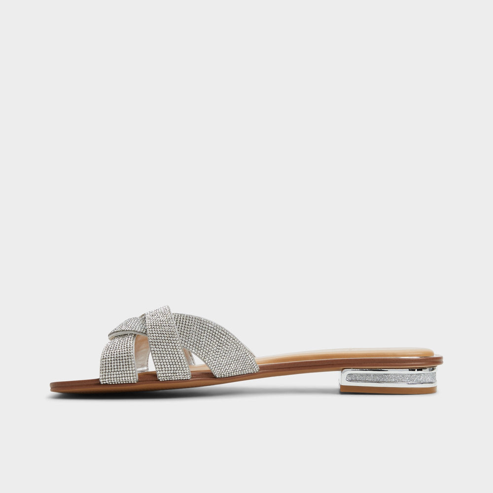 Silver Ormeley Silver Women's Iridescent metallics - Slide sandal | Aldo