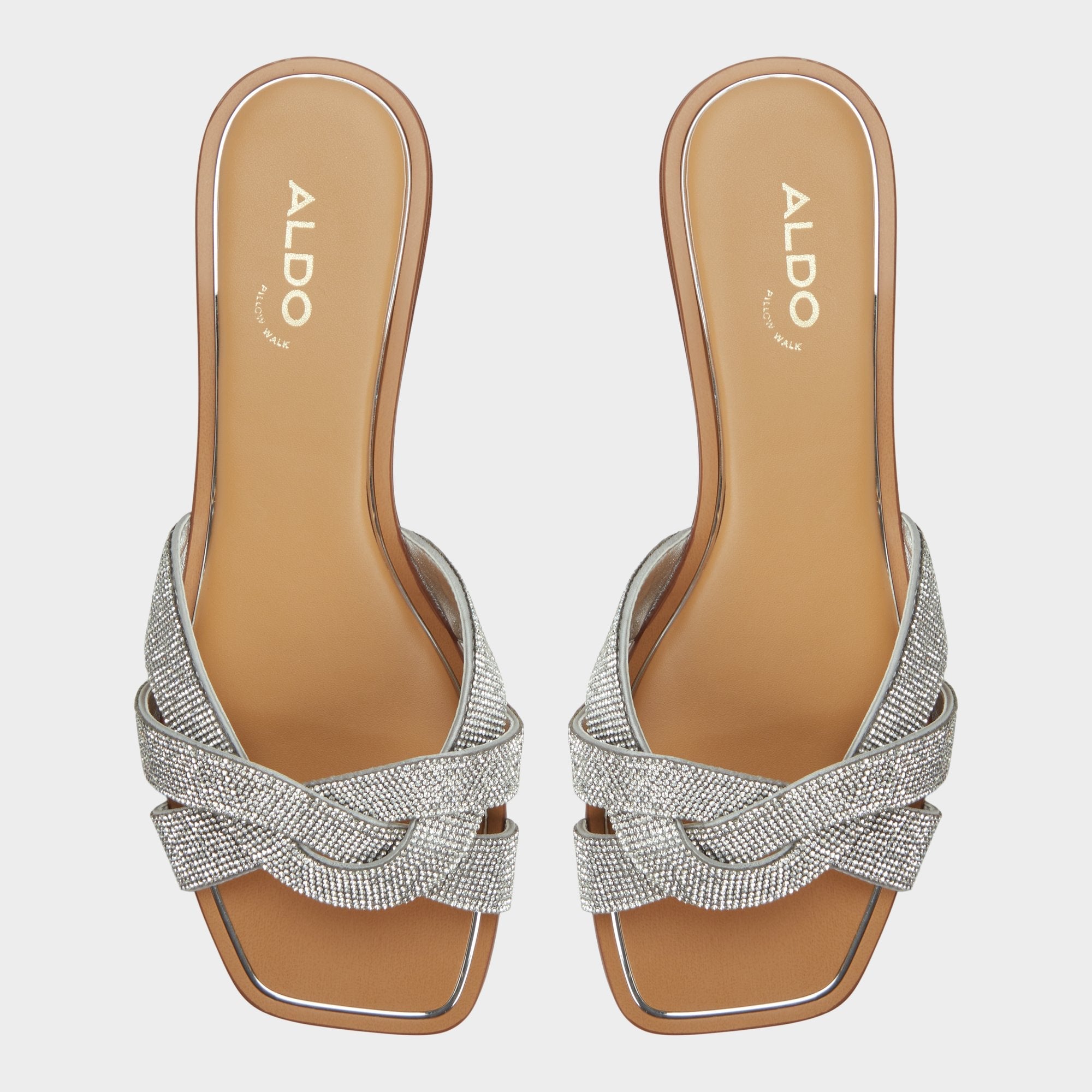 Silver Ormeley Silver Women's Iridescent metallics - Slide sandal | Aldo
