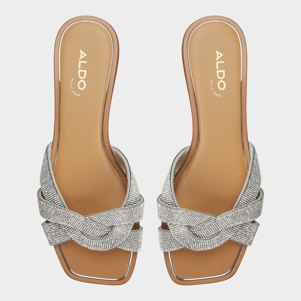 Silver Ormeley Silver Women's Iridescent metallics - Slide sandal | Aldo
