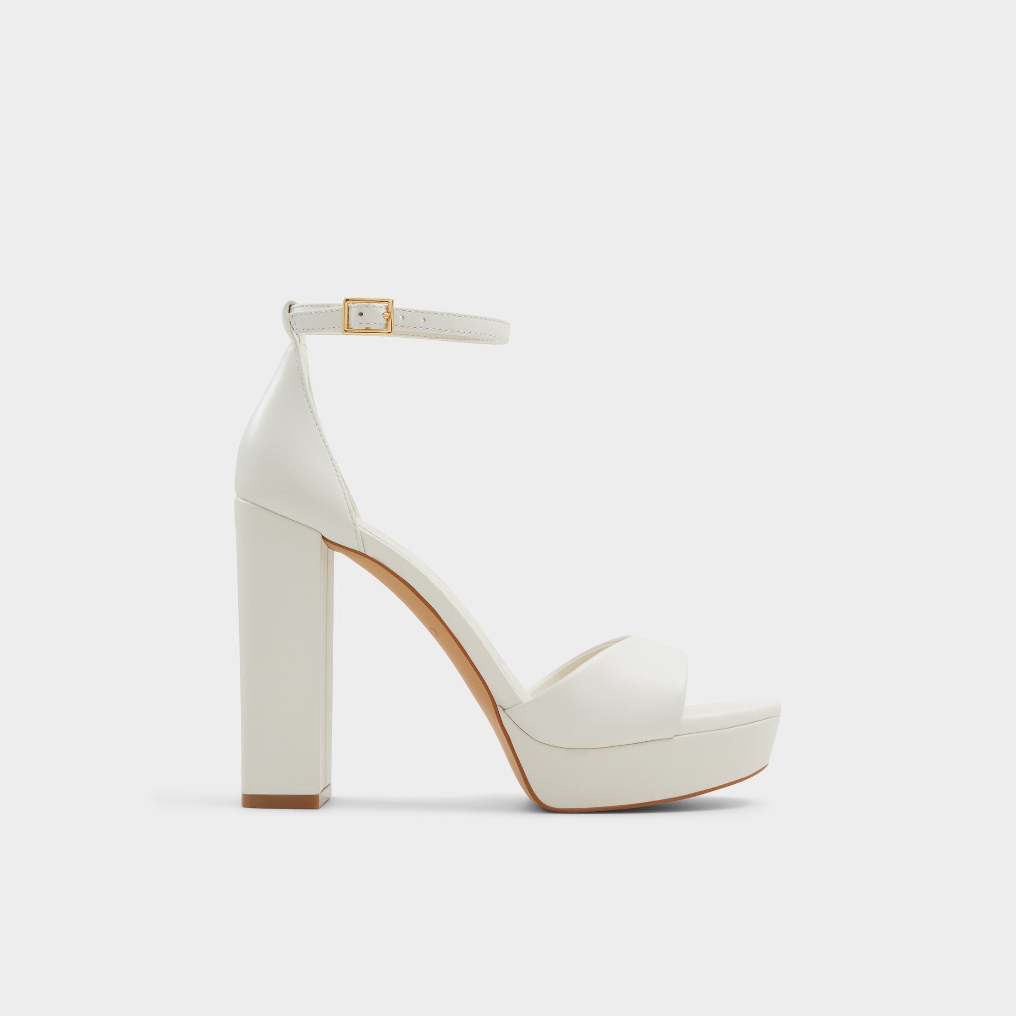 White/bone Enaegyn2.0 White/Bone Women's Platform Shoes - Strappy heeled sandal, Block heel | Aldo