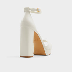 White/bone Enaegyn2.0 White/Bone Women's Platform Shoes - Strappy heeled sandal, Block heel | Aldo