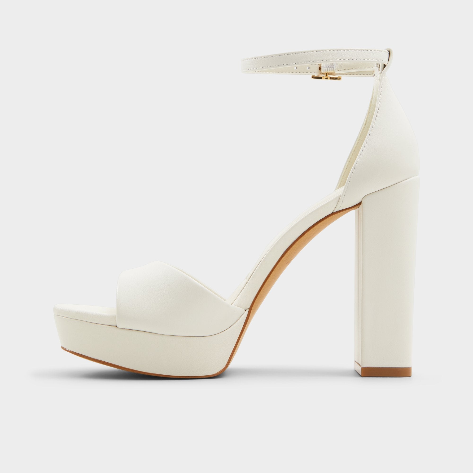 White/bone Enaegyn2.0 White/Bone Women's Platform Shoes - Strappy heeled sandal, Block heel | Aldo