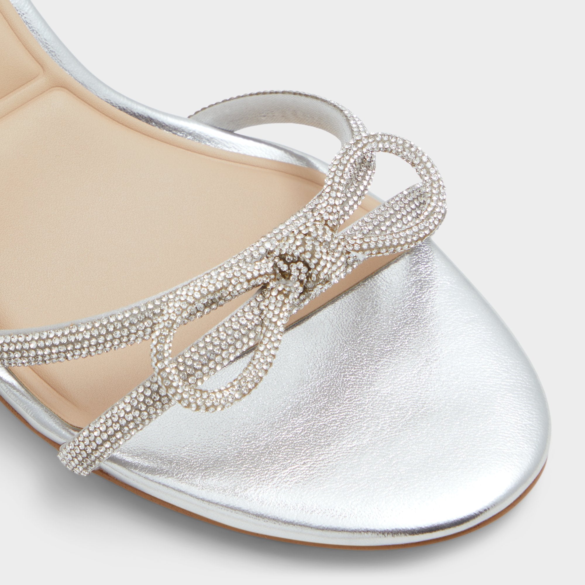 Silver Bouclette Silver Women's Block heels - Strappy heeled sandal, Block heel | Aldo