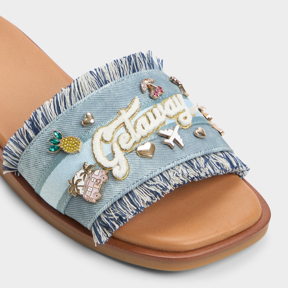 Denim Beachside Denim Women's Flats - Slide sandal | Aldo