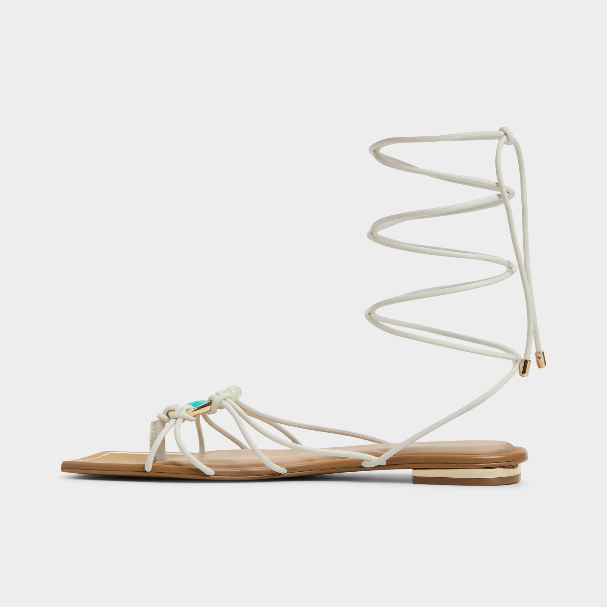 White/bone Nirena White/Bone Women's Flats - Strappy flat sandal | Aldo