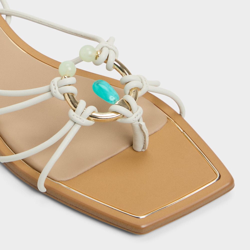 White/bone Nirena White/Bone Women's Flats - Strappy flat sandal | Aldo