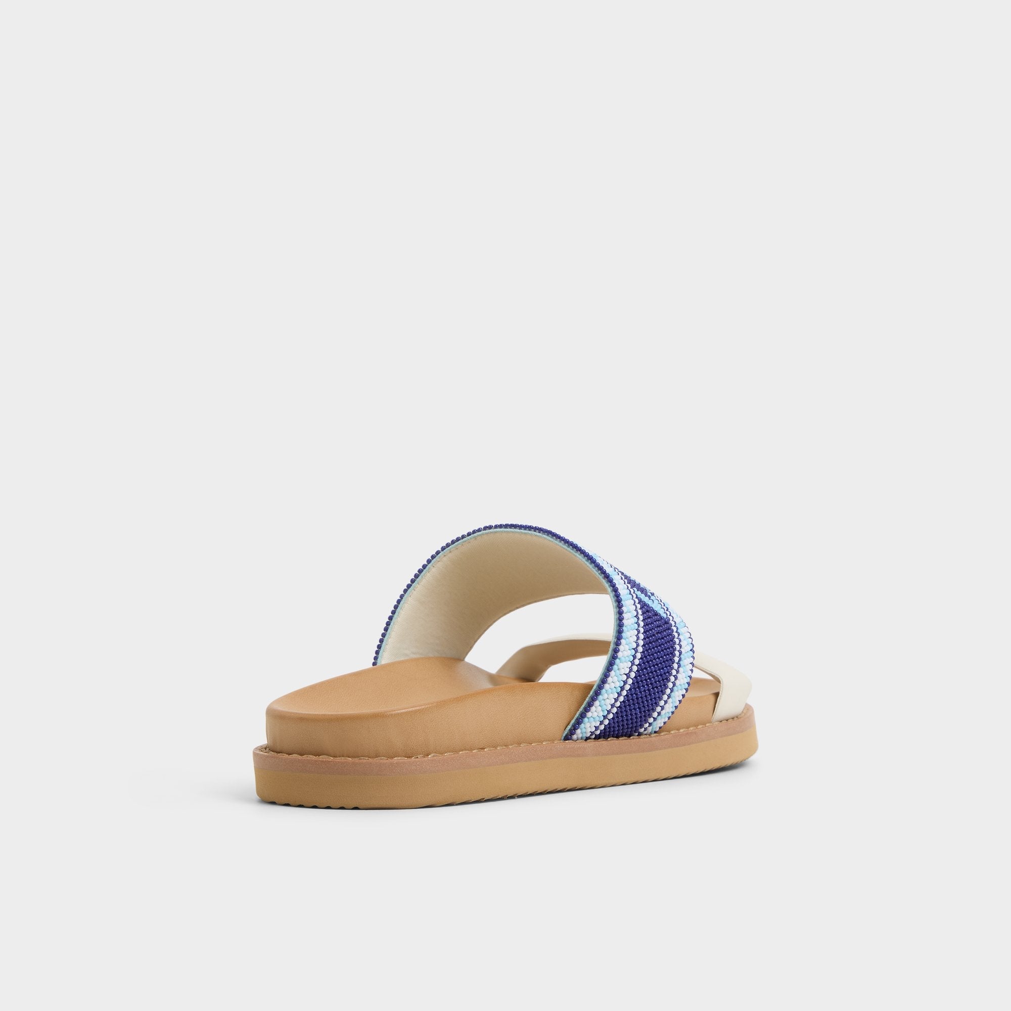 White/Blue Beachvacay White/Blue Women's Footbed sandals - Slide sandal, Footbed sandal | Aldo