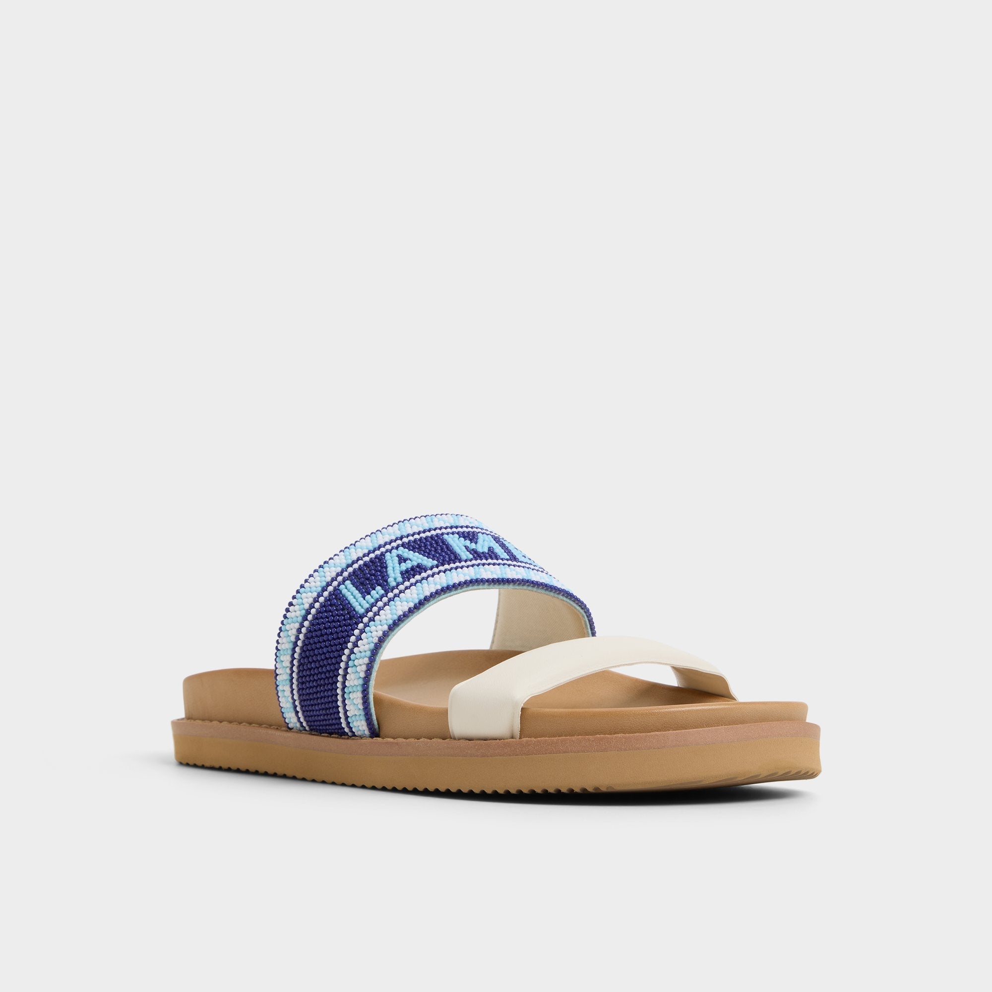 White/Blue Beachvacay White/Blue Women's Footbed sandals - Slide sandal, Footbed sandal | Aldo