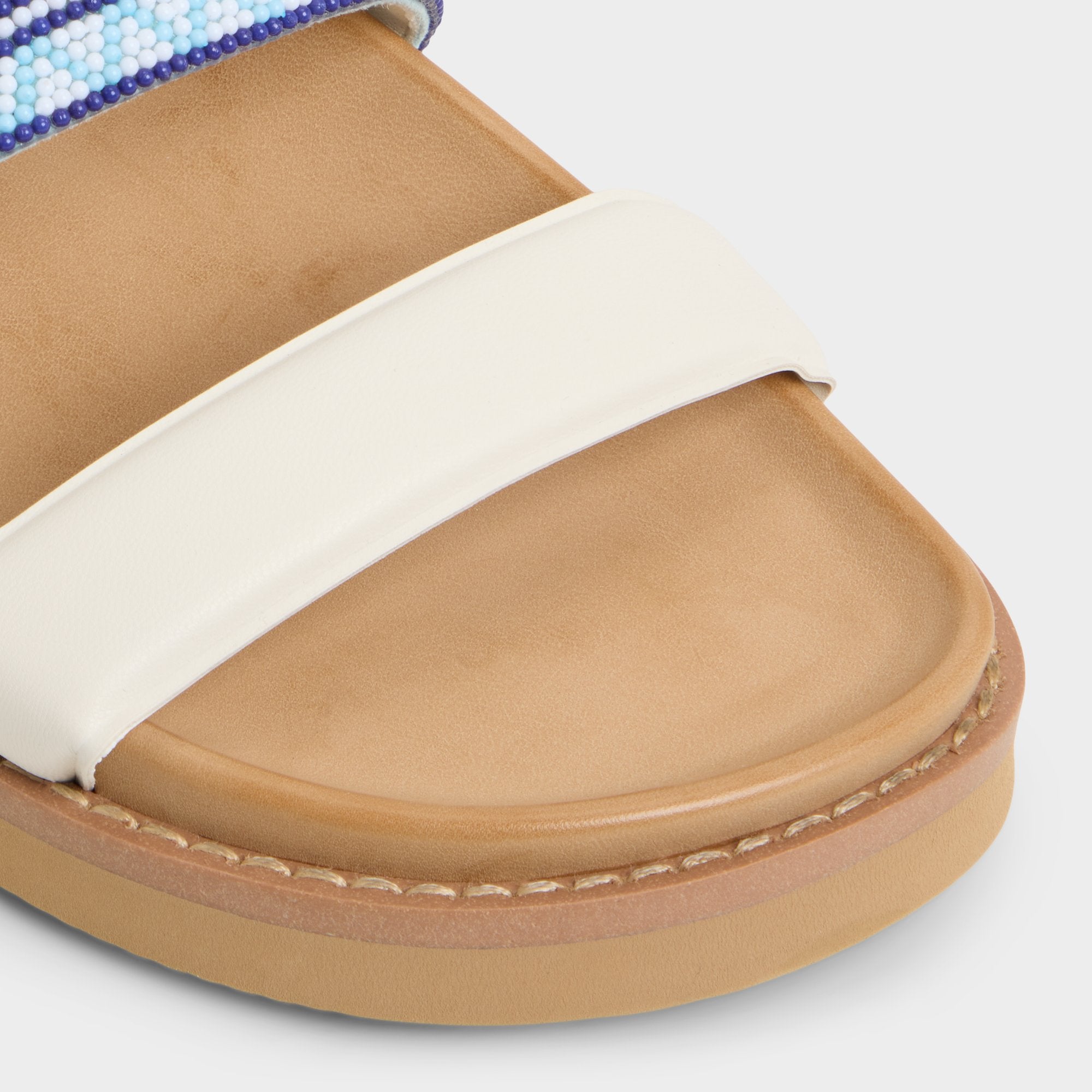 White/Blue Beachvacay White/Blue Women's Footbed sandals - Slide sandal, Footbed sandal | Aldo