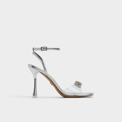 Silver Ozley Silver Women's Strappy Heels - Strappy heeled sandal | Aldo