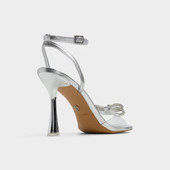 Silver Ozley Silver Women's Strappy Heels - Strappy heeled sandal | Aldo