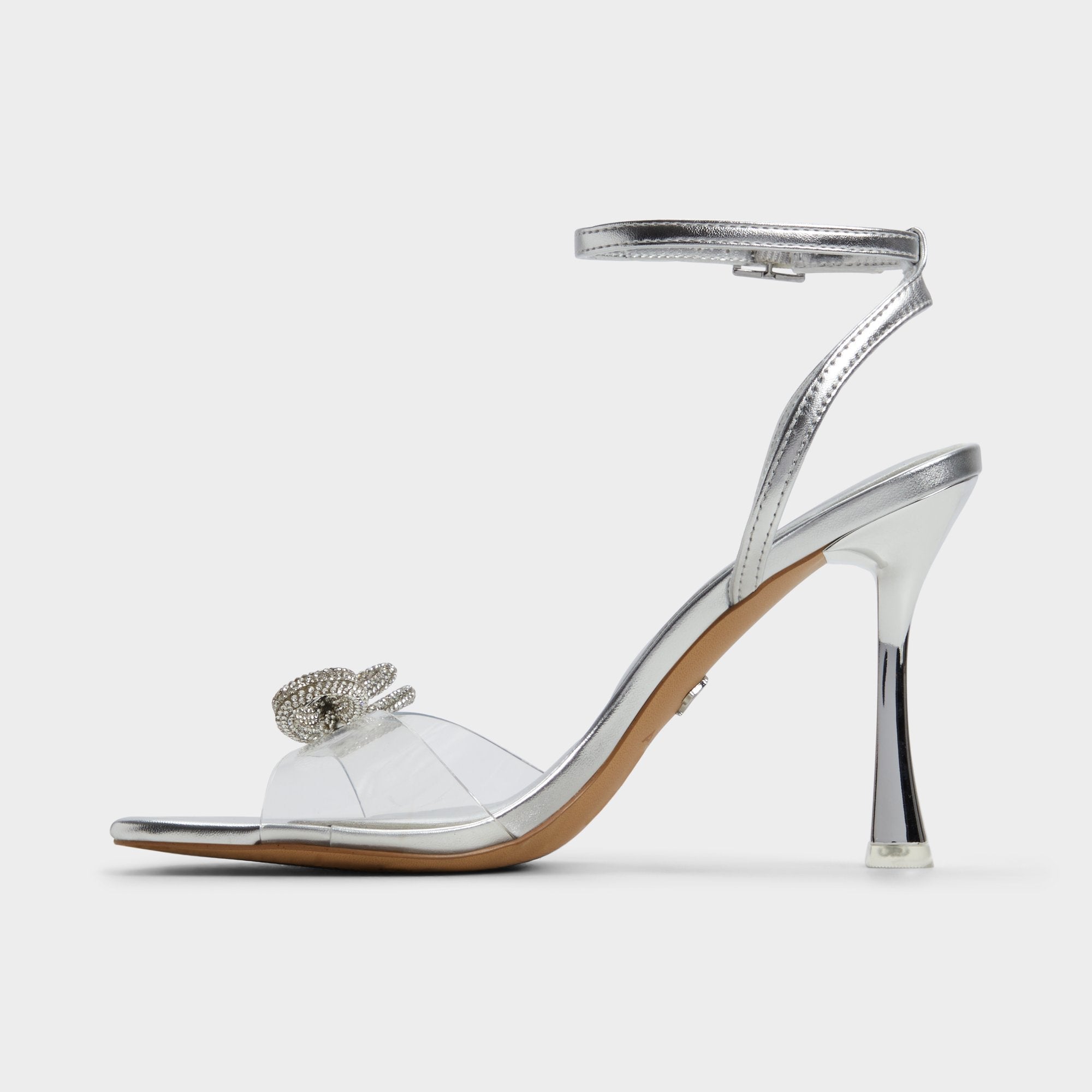 Silver Ozley Silver Women's Strappy Heels - Strappy heeled sandal | Aldo