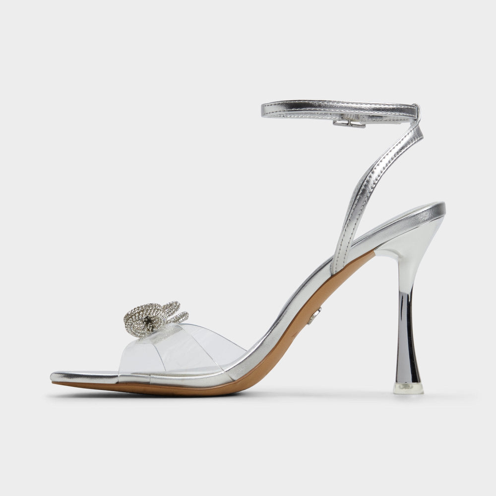 Silver Ozley Silver Women's Strappy Heels - Strappy heeled sandal | Aldo