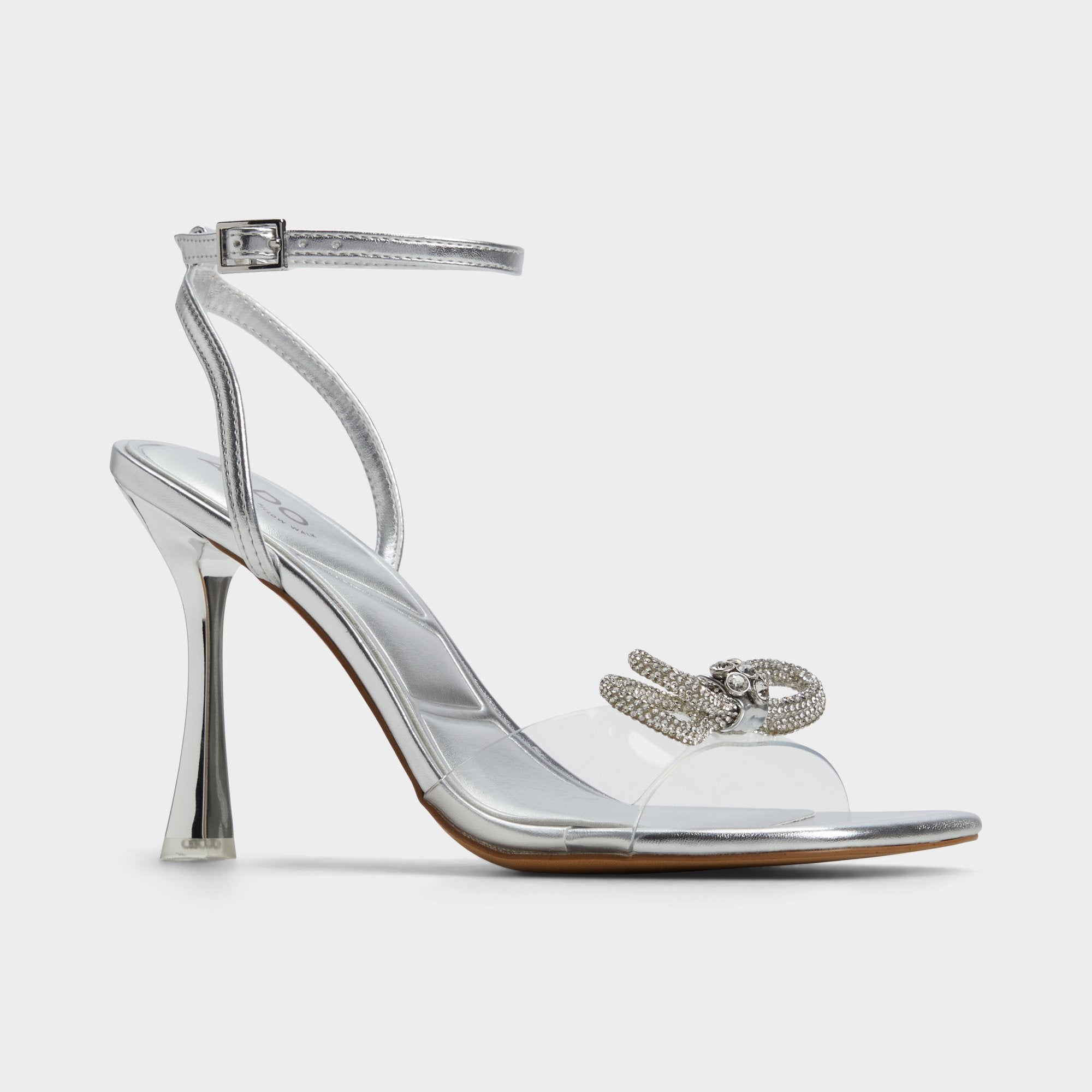 Silver Ozley Silver Women's Strappy Heels - Strappy heeled sandal | Aldo
