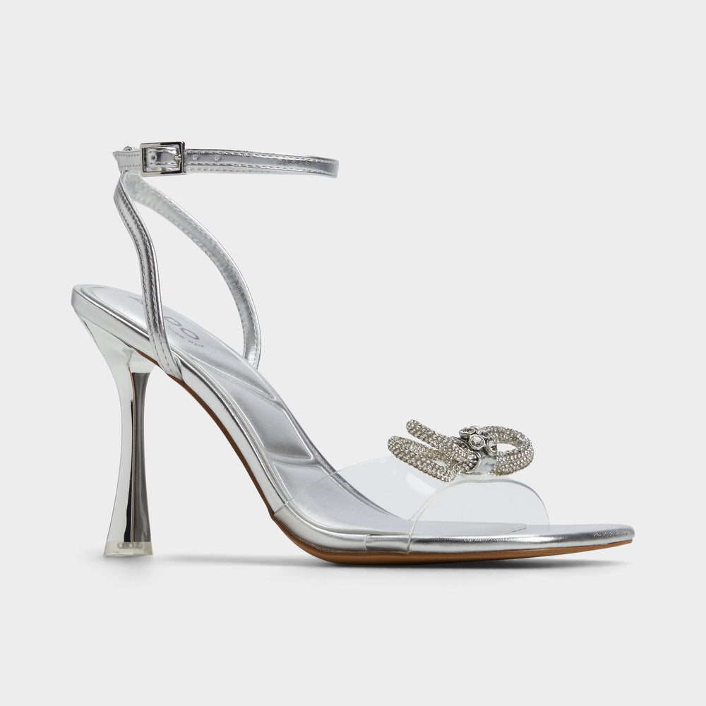 Silver Ozley Silver Women's Strappy Heels - Strappy heeled sandal | Aldo