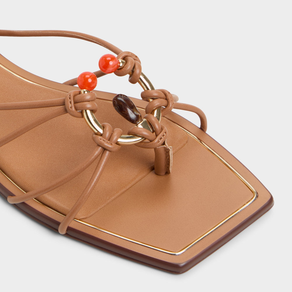 Medium Brown Nirena Medium Brown Women's Flats - Strappy flat sandal | Aldo