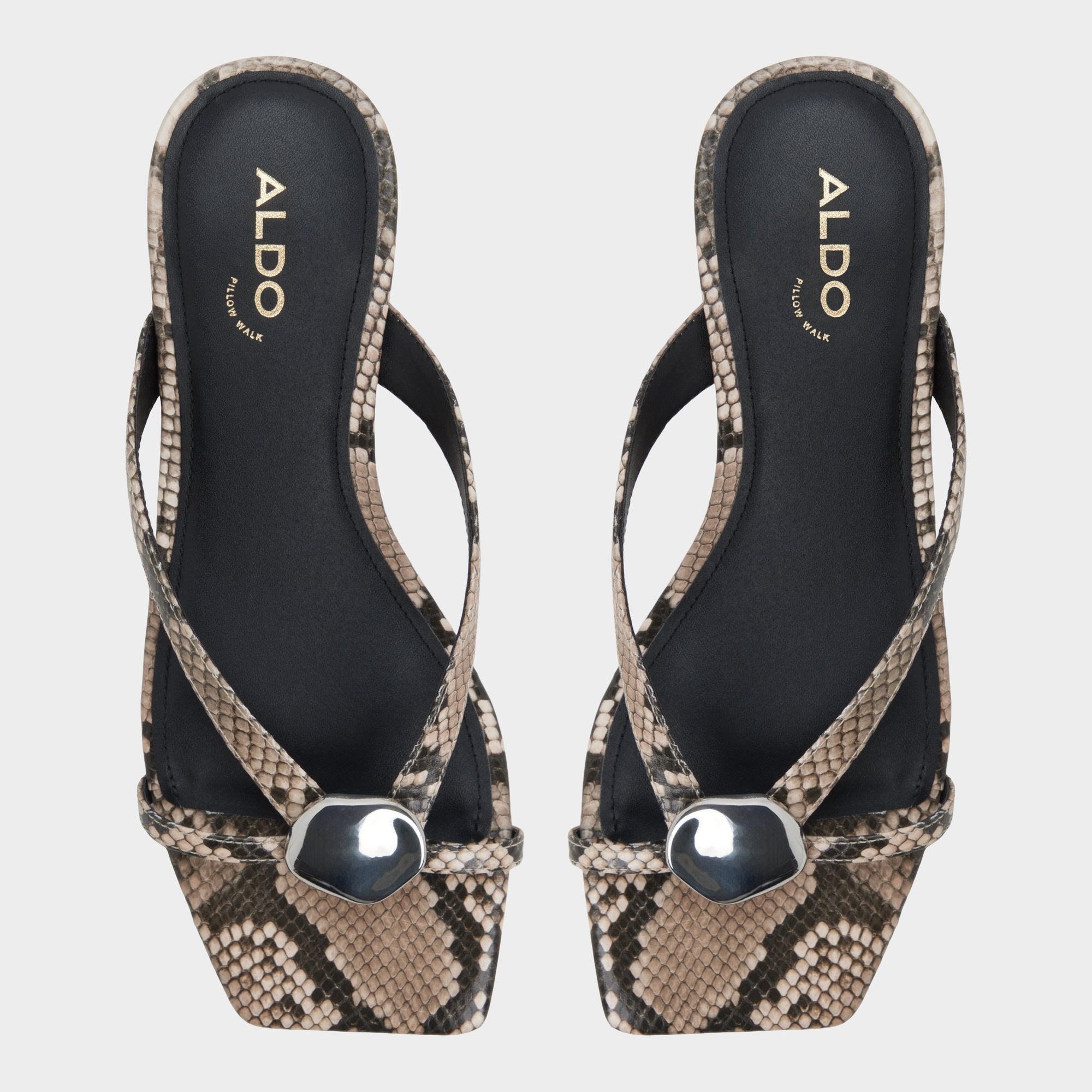 White/black Iliria White/Black Women's Flats - Slide sandal | Aldo