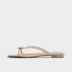 Beige Iliria Beige Women's Flats - Slide sandal | Aldo