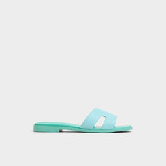 Turquoise Itsandal Turquoise Women's Flats - Slide sandal | Aldo