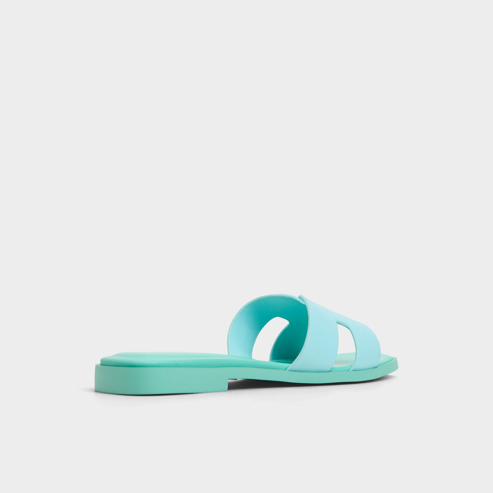 Turquoise Itsandal Turquoise Women's Flats - Slide sandal | Aldo