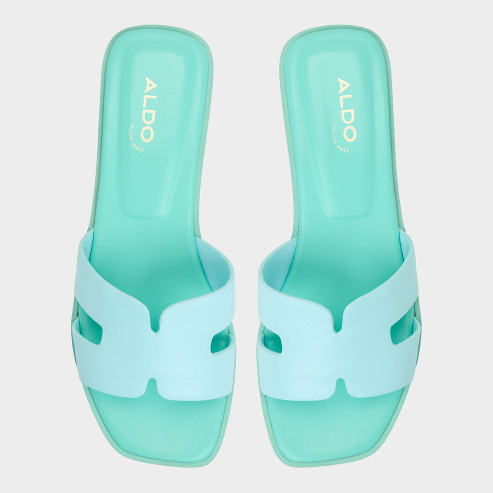 Turquoise Itsandal Turquoise Women's Flats - Slide sandal | Aldo