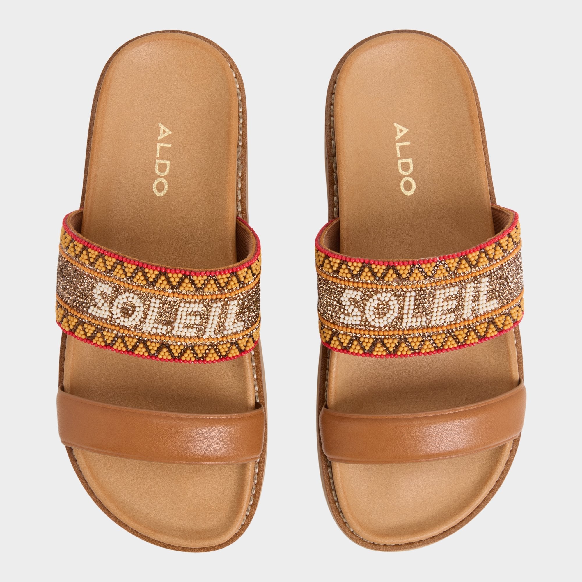 Brown multi Beachvacay Brown Multi Women's Footbed sandals -  | Aldo