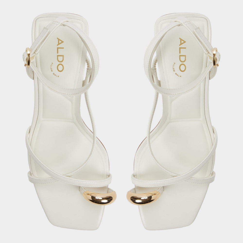 White/bone Elodiah White/Bone Women's Travel essentials - Strappy heeled sandal, Stiletto heel | Aldo