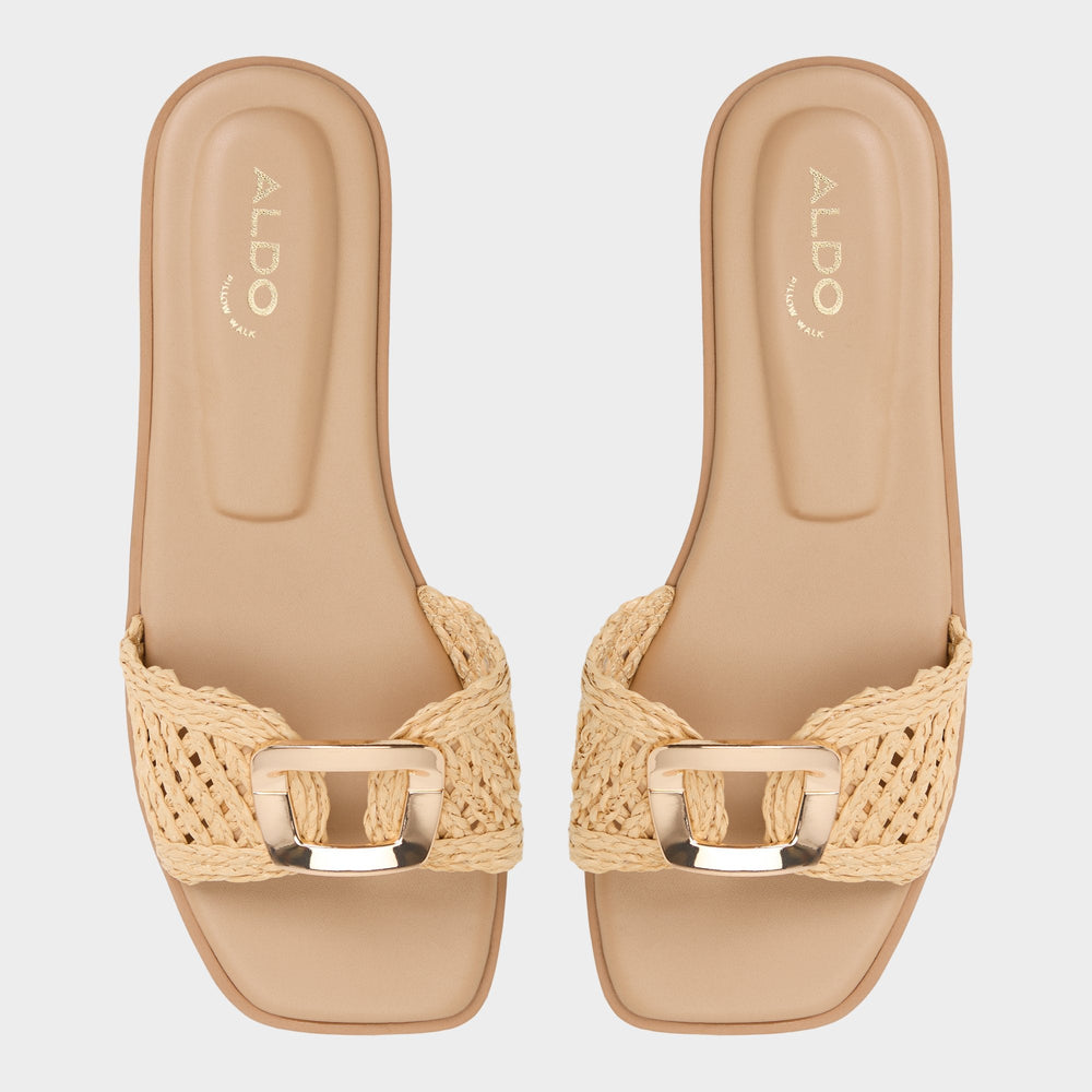 Natural Tidella Natural Women's Flats - Slide sandal | Aldo