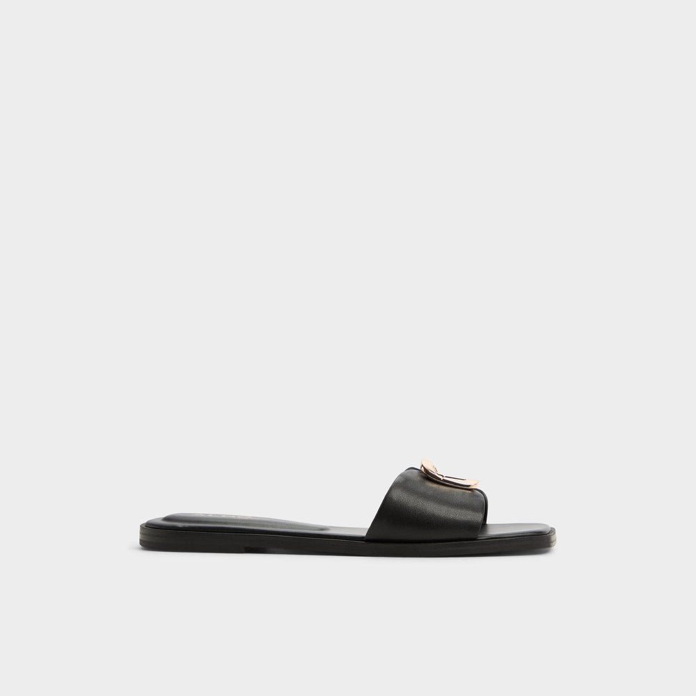 Black Tidella Black Women's Flats - Slide sandal | Aldo