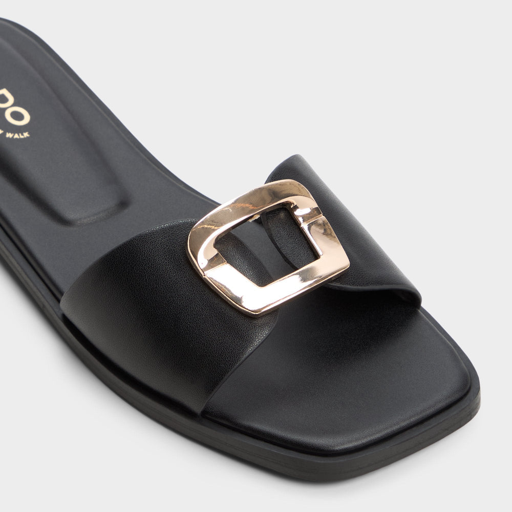 Black Tidella Black Women's Flats - Slide sandal | Aldo