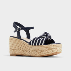 Navy Annamarie Navy Women's Platform sandals - Wedge sandal | Aldo