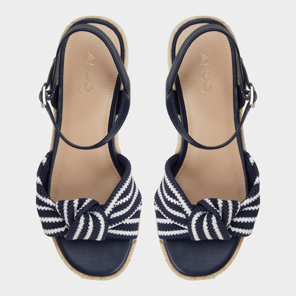Navy Annamarie Navy Women's Platform sandals - Wedge sandal | Aldo