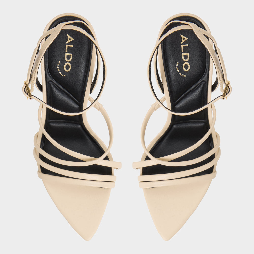 Light Beige Solania Light Beige Women's Strappy sandals - Heeled sandal, Stiletto heel | Aldo