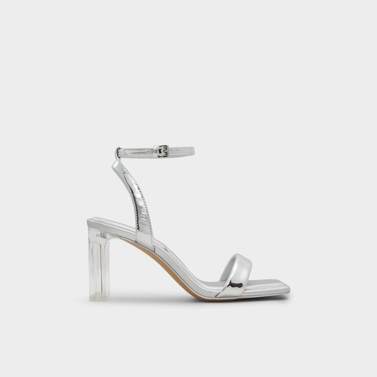 Silver Aurorai Silver Women's Block heels - Strappy heeled sandal, Block heel | Aldo