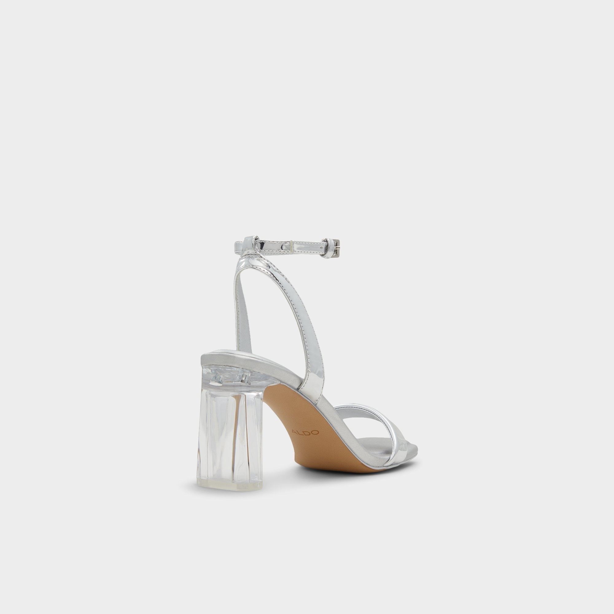 Silver Aurorai Silver Women's Block heels - Strappy heeled sandal, Block heel | Aldo