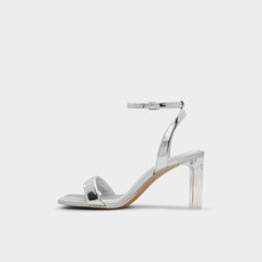 Silver Aurorai Silver Women's Block heels - Strappy heeled sandal, Block heel | Aldo