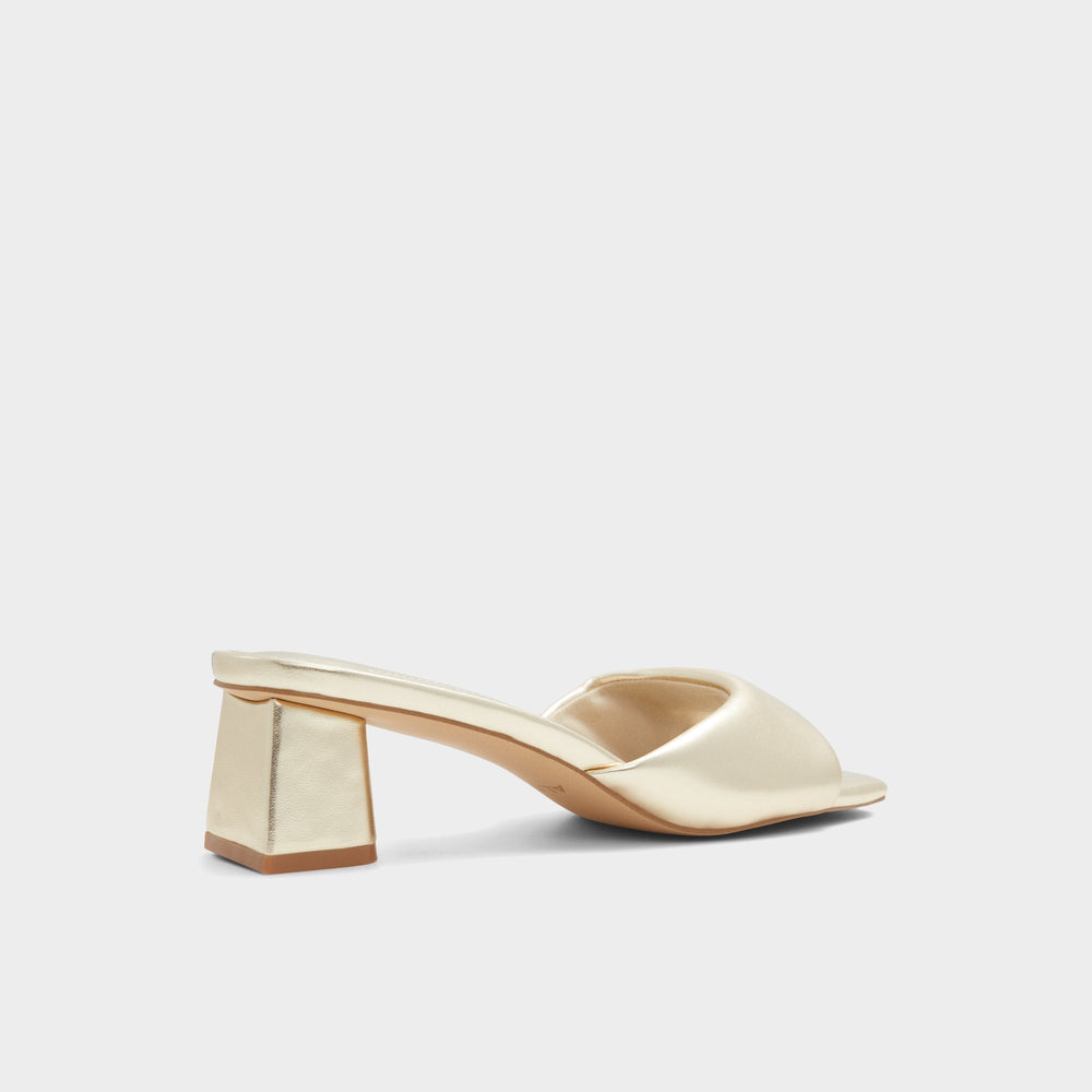 Gold Aneka Gold Women's Heeled mules - Heeled mule, Block heel | Aldo