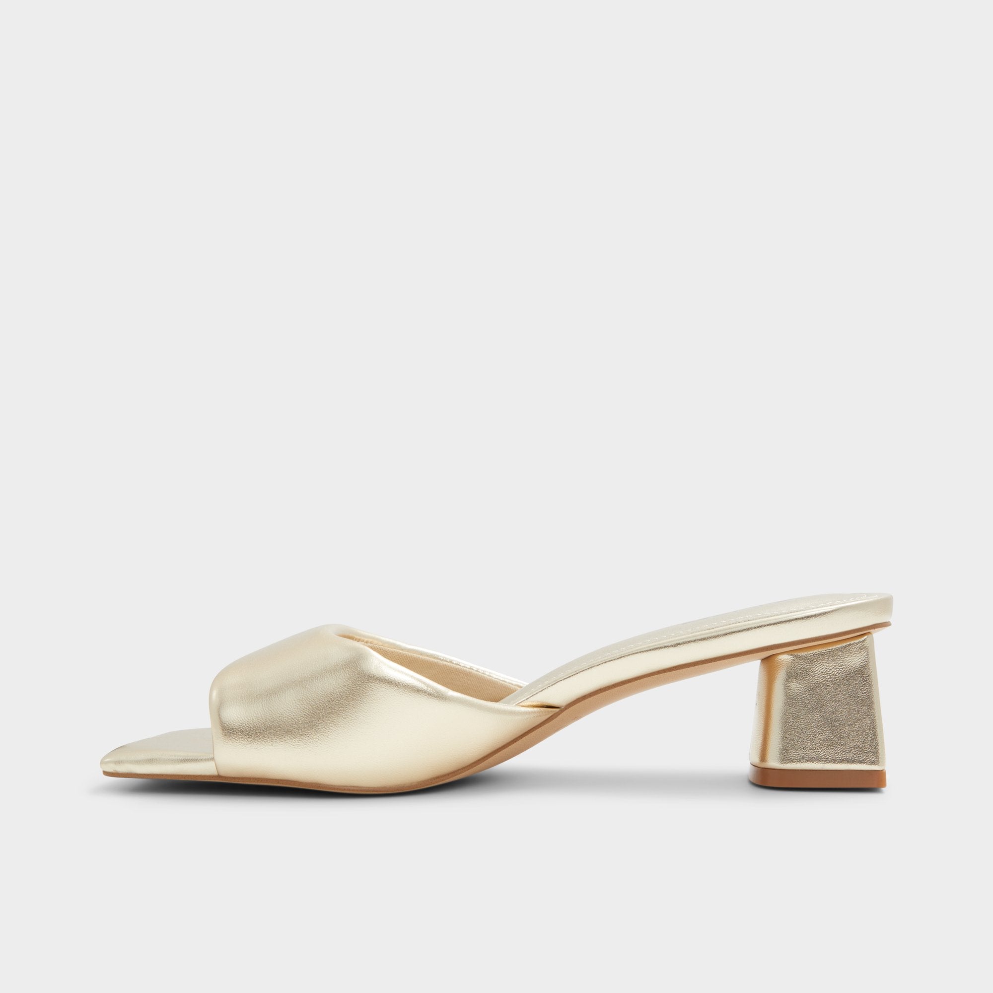 Gold Aneka Gold Women's Heeled mules - Heeled mule, Block heel | Aldo