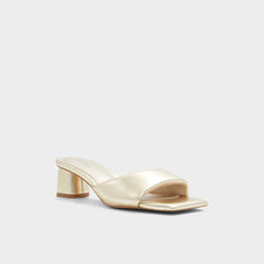 Gold Aneka Gold Women's Heeled mules - Heeled mule, Block heel | Aldo