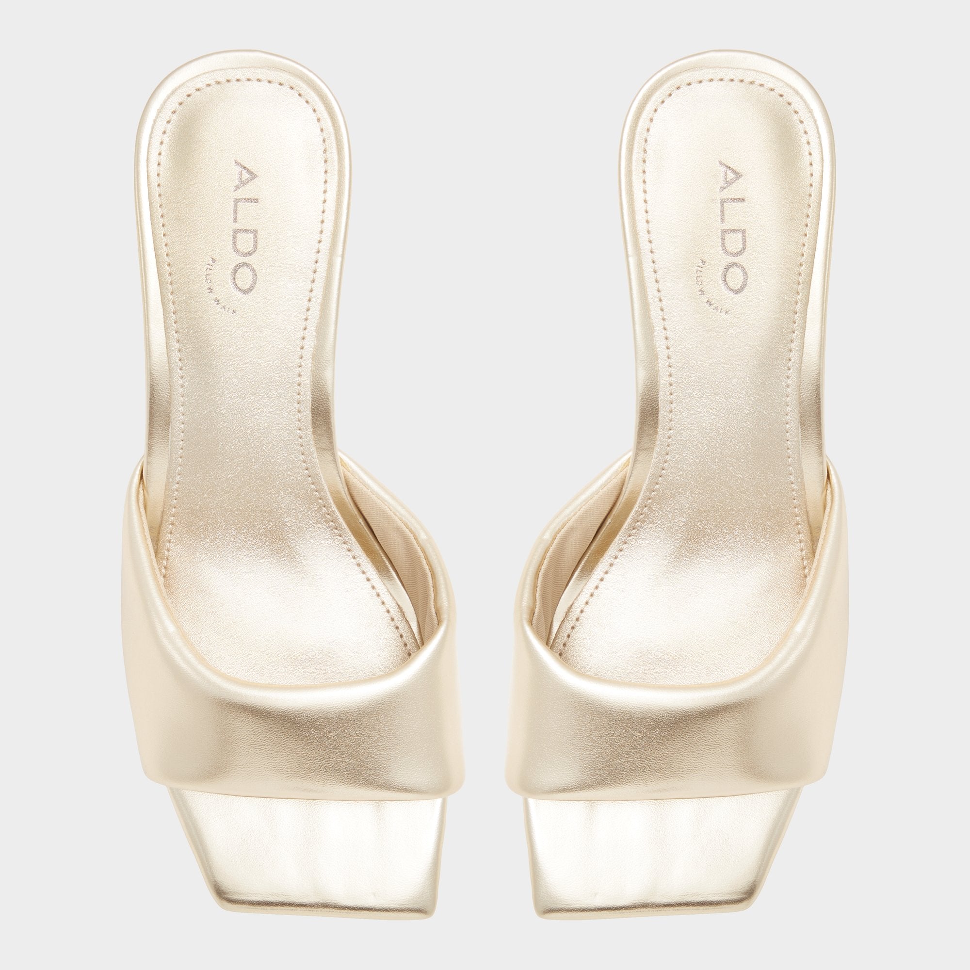 Gold Aneka Gold Women's Heeled mules - Heeled mule, Block heel | Aldo