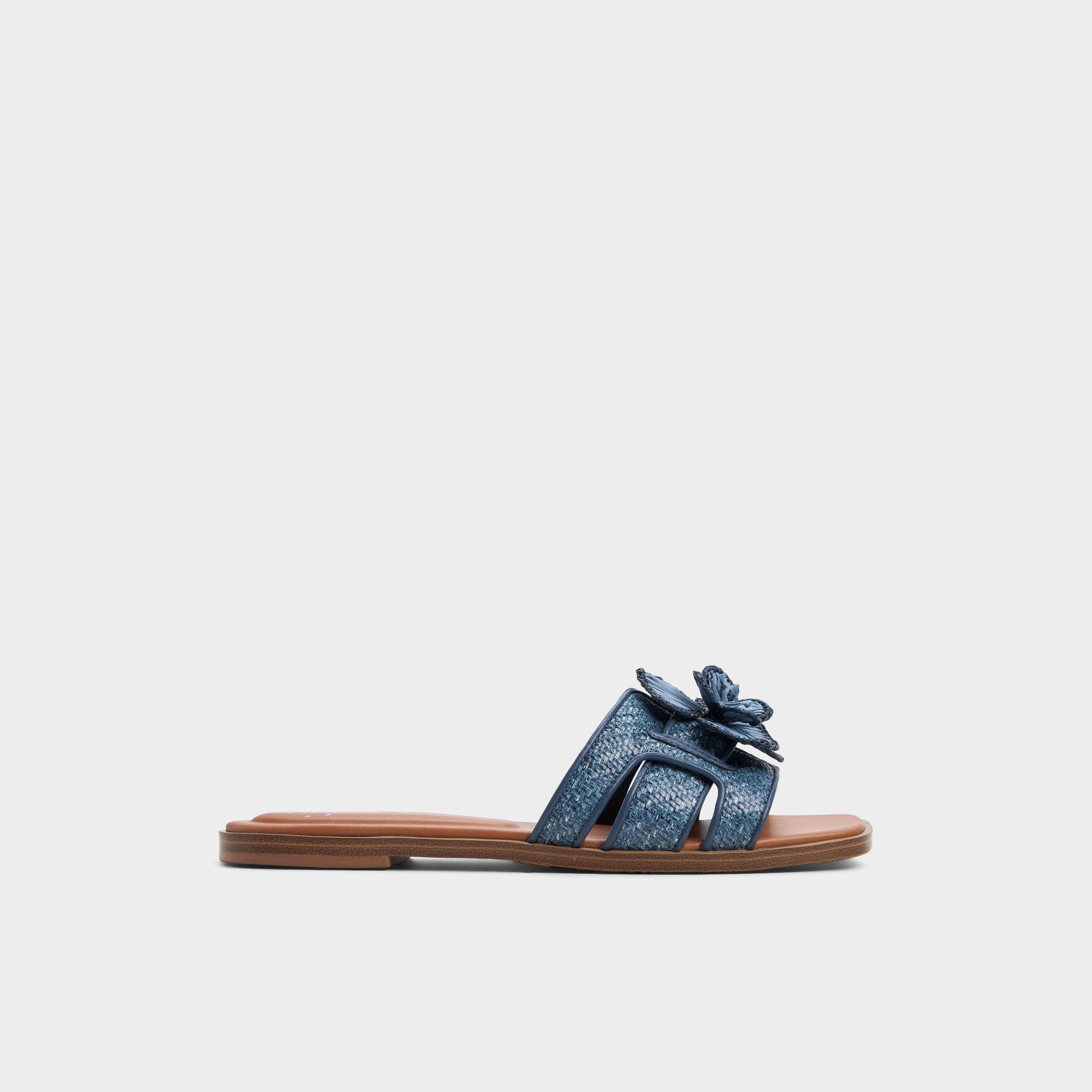 Denim Seaflower Denim Women's Flats - Slide sandal | Aldo
