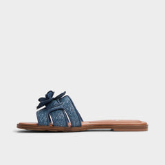 Denim Seaflower Denim Women's Flats - Slide sandal | Aldo