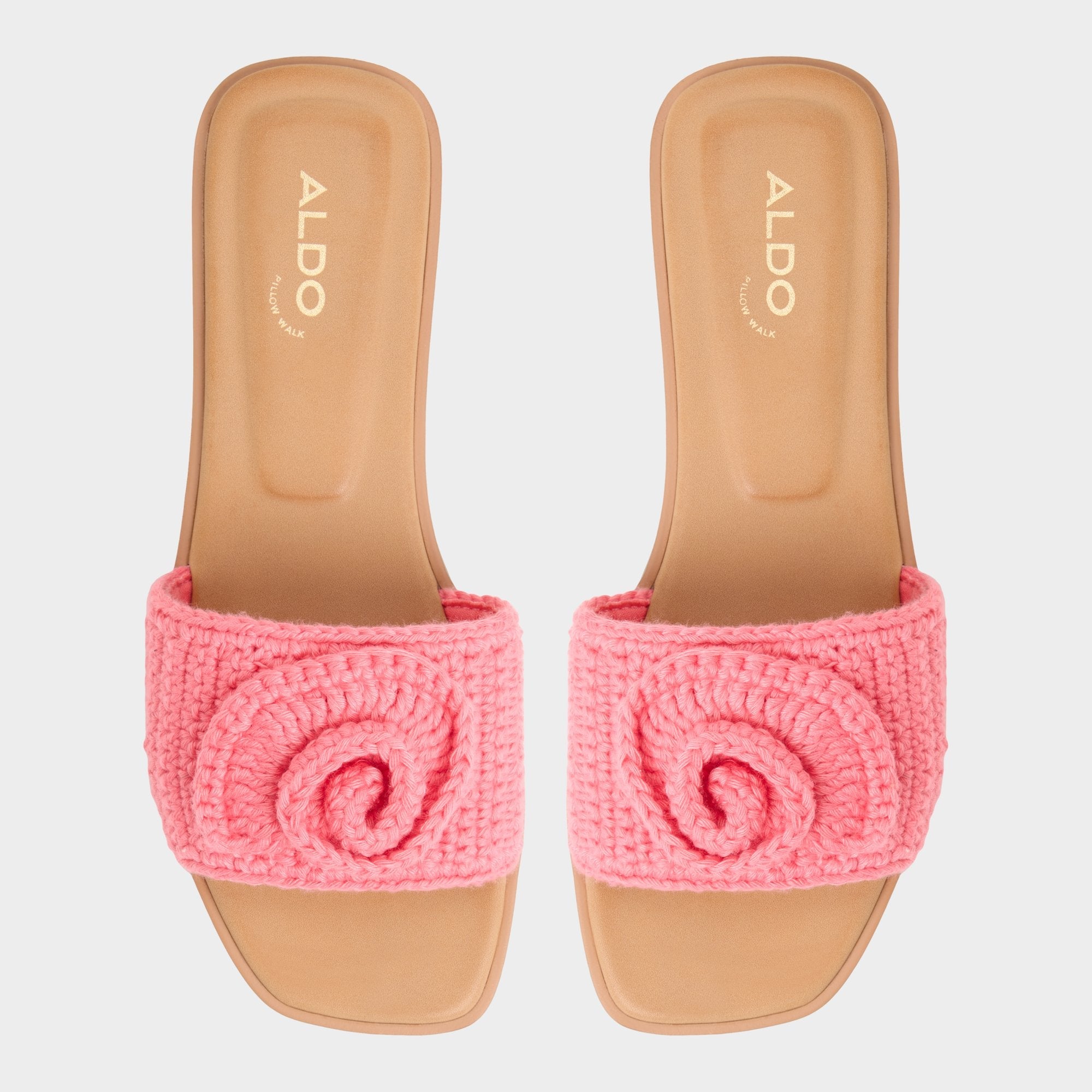 Medium Pink Sabbia Medium Pink Women's Flats - Slide sandal | Aldo
